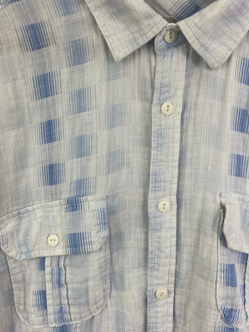 Carbon2Cobalt Men's Light Blue Plaid Button-Up Shirt XL Business Casual Lightwei - Picture 3 of 10